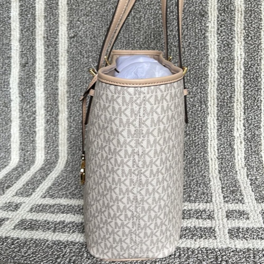 Michael Kors Jet Set Travel Medium Carryall Tote Buff Multi - Picture 4 of 16